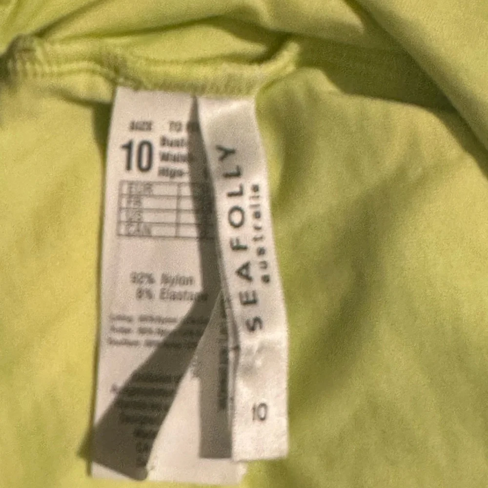 NWOT Seafolly Ring Front Maillot On Vacation Limeade Floral One Piece Swimsuit